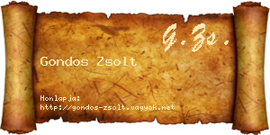 Gondos Zsolt névjegykártya